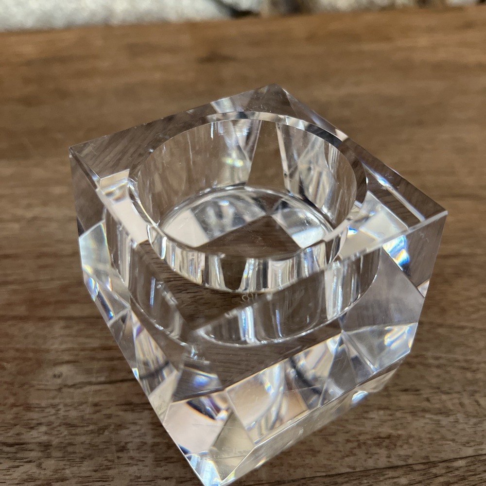Rosenthal REGENCY 200808 Crystal Votive Tea Light Candle Holder Geometric Shape - Picture 5 of 10